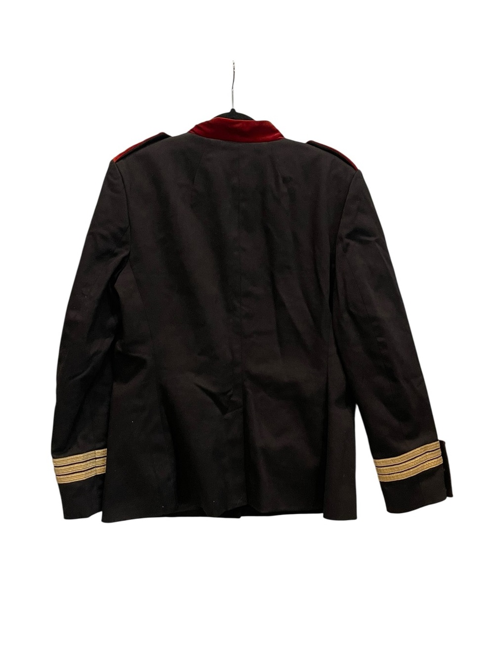 Lauren Ralph Lauren Military Velvet Mockneck jacket blazer Black /red 12 - Picture 5 of 13